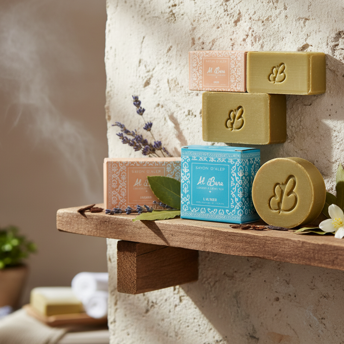 Pack de 4 Savons d’Alep | Al Bara